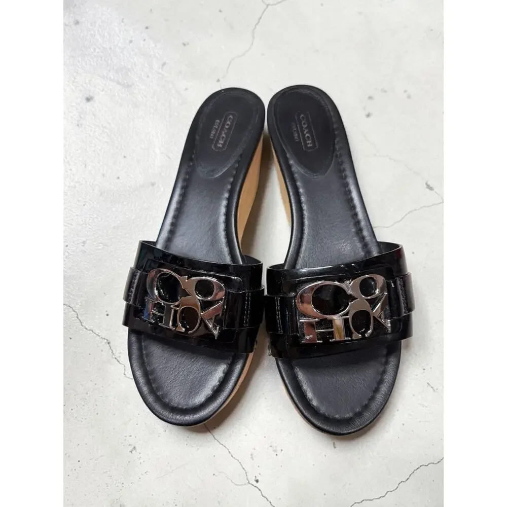 Y2K Coach A8379 Jen Wedge Platform Sandal Size 9B